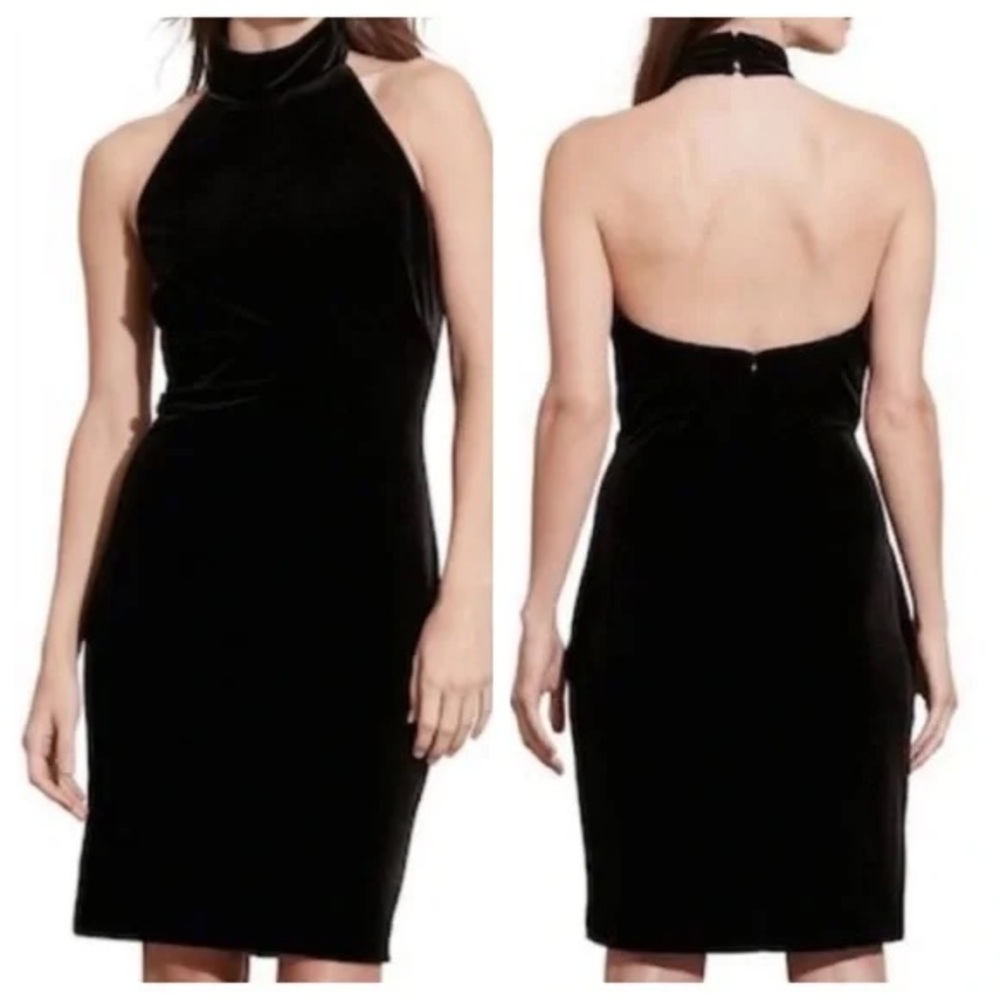 Ralph Lauren Black Velvet Halter Dress